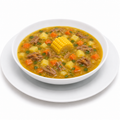 Homemade beef and chicken sancocho with yucca, malanga and potatoes by Casera Healthy Food