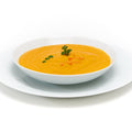 Homemade creamy carrot and ginger soup by Casera Healthy Food