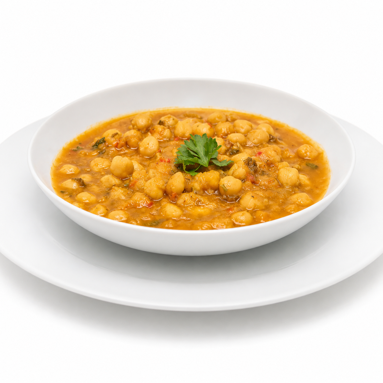 Homemade vegan chickpea soup by Casera Healthy Food